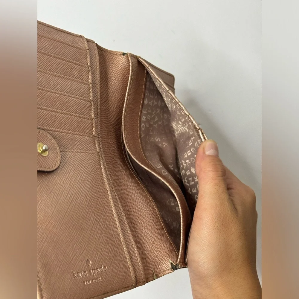 Kate Spade New York Large Slim Bifold Wallet Blush Pink